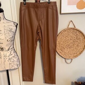 J. Jill Brown Faux Leather Leggings